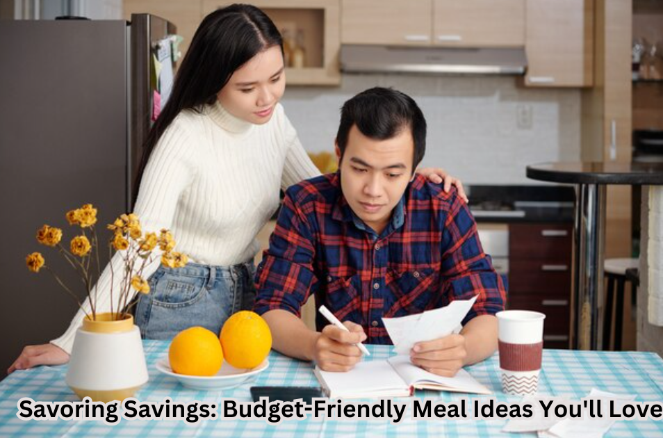 A collage of budget-friendly meal ingredients and dishes, showcasing the variety and affordability of the featured recipes."